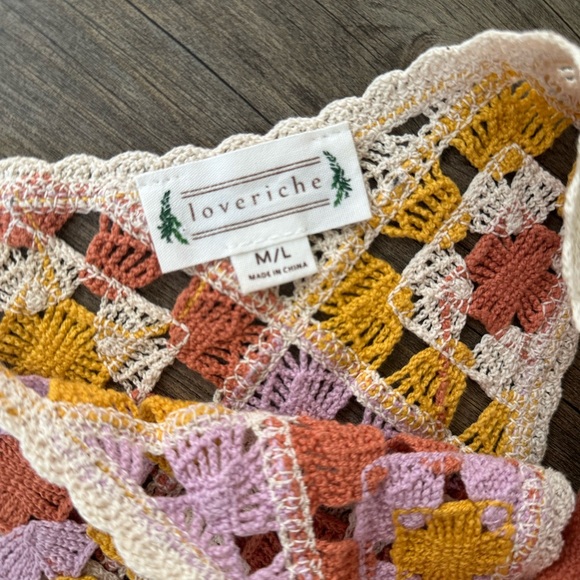 Love Riche Multicolor Crochet Crop Top - Picture 2 of 5
